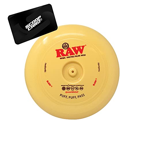 RAW Ultimate Disc Frisbee mit eingebautem Kegelhalter Slot zum Rauchen unterwegs Spielen mit Freunden