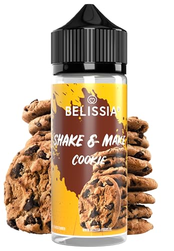 Belissia Shake and Make - Cookie - Hochdosiertes Lebensmittel Aroma10ml mit praktischer Schüttelflasche zum mischen. Zur Verwendung in Lebensmitteln, für Vernebler, Nebelmaschinen, Diffuser uvm.