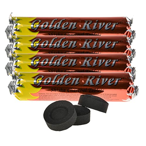 4 Packungen mit je 10 Kohletabletten 33 mm – Natur für Shisha, Räuchergefäß – 40 Kieselsteine – Weihrauch und Tabak – pflanzliche Kohle Öko-Anzünder