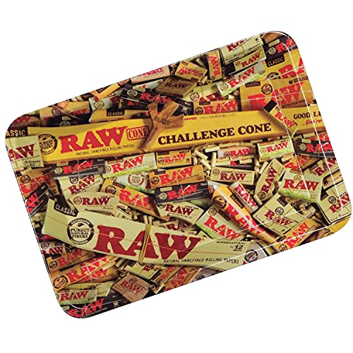 RAW Mix-Rolltablett | Größe – Mini | Starkes, stabiles Metall und geschwungene Ecken
