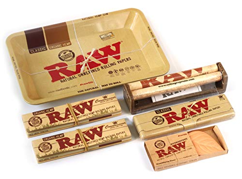 RAW Rolling TRAY KIT or SET King Size + Schale + Hydrostone + ROLLER + Papiertipps