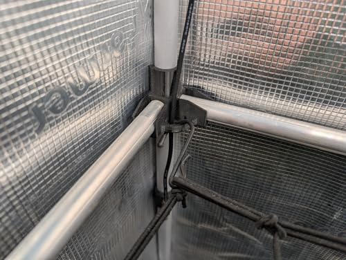 3DGROW 4x Eckverbinder 16mm für Grow Box SCROG NETZ Zelt Schrank 16mm Stangen Befestigung Zubehör für Growbox Kabelführung für Homebox Growschrank Spider Farmer Zelsius Vevor Secret Jardin Mars Hydro