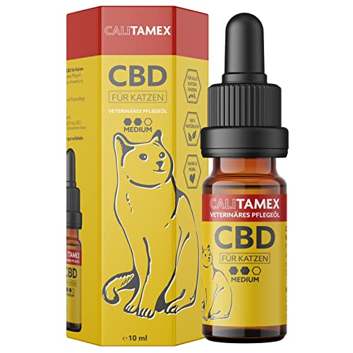 CALITAMEX CBD Öl Katze 6% | CBD Bio Kultivierung | Premium CBD Öl Katzen | 600mg CBD Katze, mit Tierärzten entwickelt | THC freies CBD Öl für Katzen | 100% natürliches CBD Haustiere | 10ml