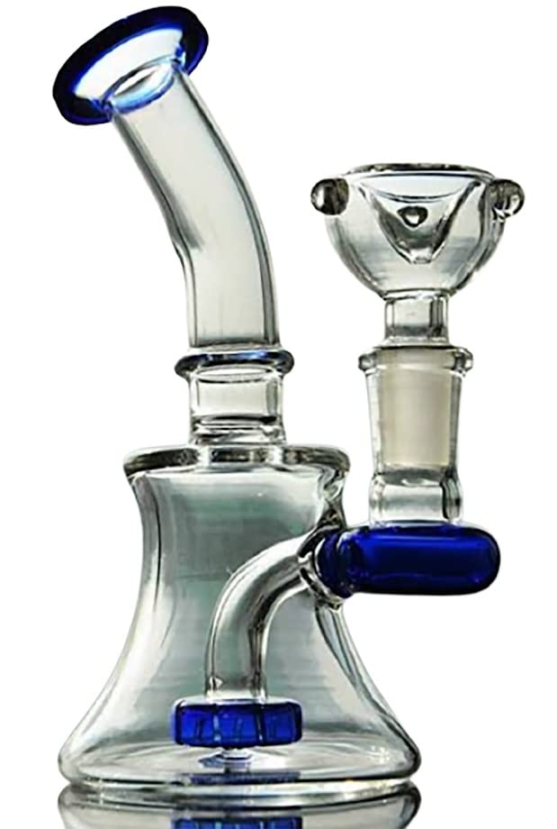 Glas Bong Zylinder Percolator Dab Rig 15 cm - Eisbong Icebong Bongzubehör Set Percolator Glasbong