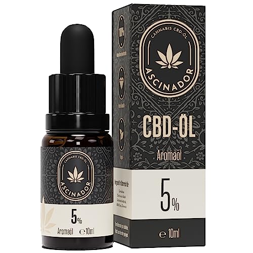 CBD Öl 5% | Vollspektrum CBD Tropfen aus BIO Kultivierung | Laborgeprüftes Cannabisöl | 500mg Cannabidiol aus schonender CO2 Extraktion | CBD Oil | 5ml, ASCINADOR