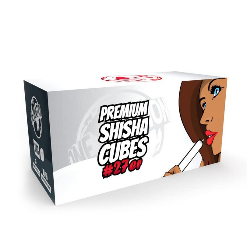 One Nation 2 KG Shisha Kohle 27er | Naturkohle aus 100% Kokosnuss | Ohne chemische Zusätze | Bis zu 120 Minuten Brenndauer