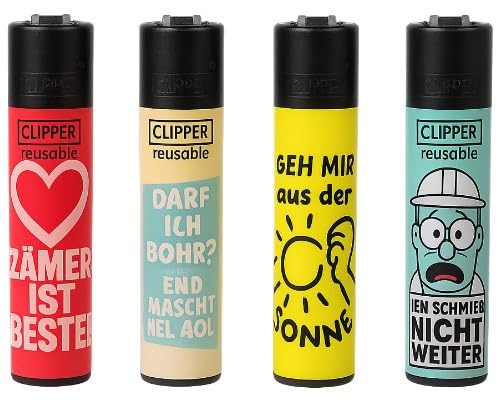 Clipper Feuerzeuge Sommer Beste (4er Set), Neue Motive 2025