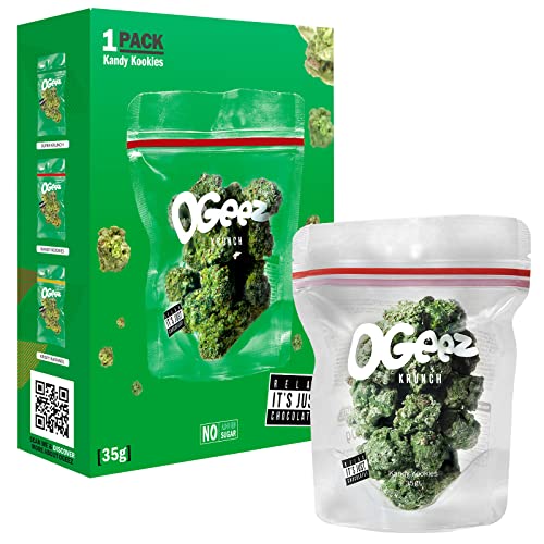 Ogeez Chocolate im Geschenkkarton - Knusper-Schokoladenstücke in Weed-Optik 35g (Kandy Kookies)